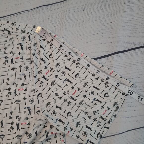 121st US Open Size M Golf Torrey Pines All Over Print Polo Rugby Shirt White - Picture 7 of 9